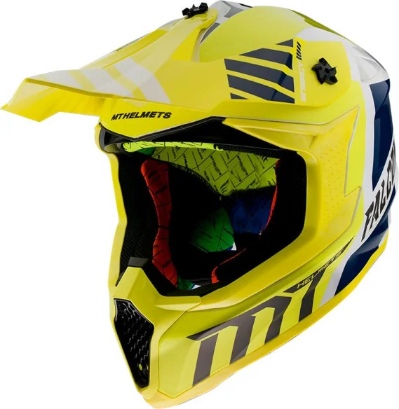 Casca Moto MX Falcon Warrior A3 Gloss Pearl Yellow 2021