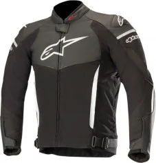 Geaca Moto Piele Textila SP X Black White 2020
