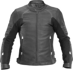 LICHIDARE STOC Geaca Moto Piele Osaka Black White