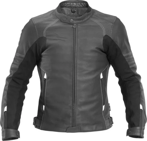 LICHIDARE STOC Geaca Moto Piele Osaka Black White