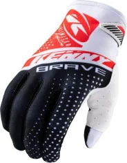 Manusi Moto MX Brave Black White Red 2021