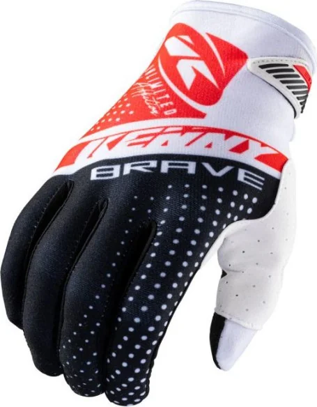 Manusi Moto MX Brave Black White Red 2021
