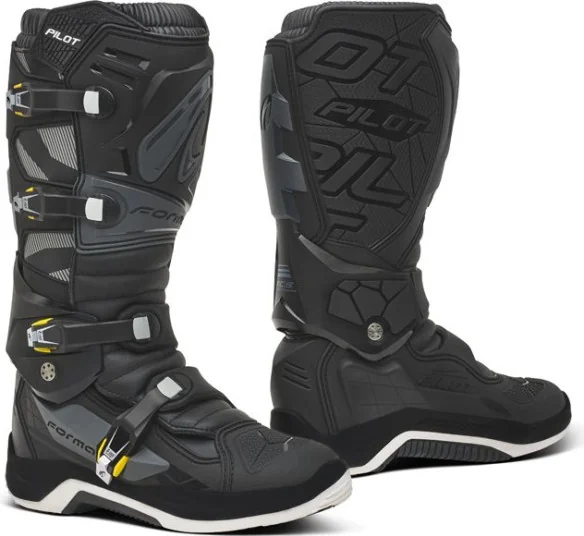 Cizme Moto MX Pilot Black Anthracite