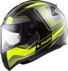 LICHIDARE STOC Casca FF353 Rapid Carrera Black Matt H-VZ Yellow