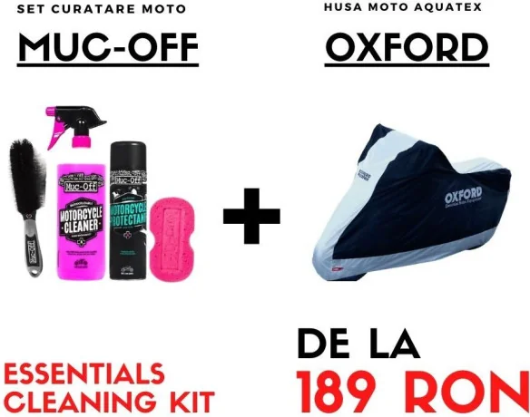 Essentials - Husa OXFORD Moto Ploaie Set Curatare MUC-OFF