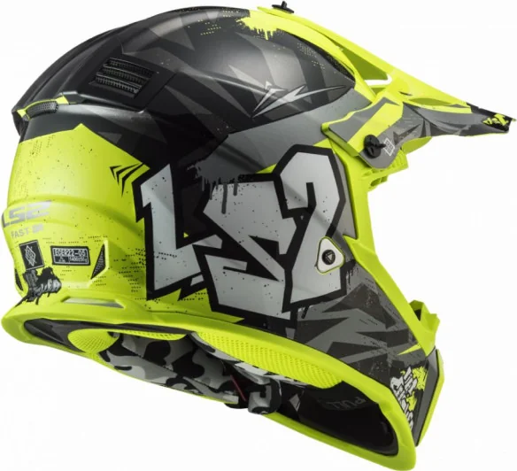Casca Moto MX Copii MX437 Fast Evo Mini Crusher Negru Galben 2021