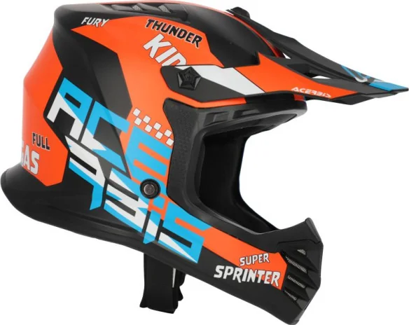 Casca Moto Enduro Copii Profile Black Orange