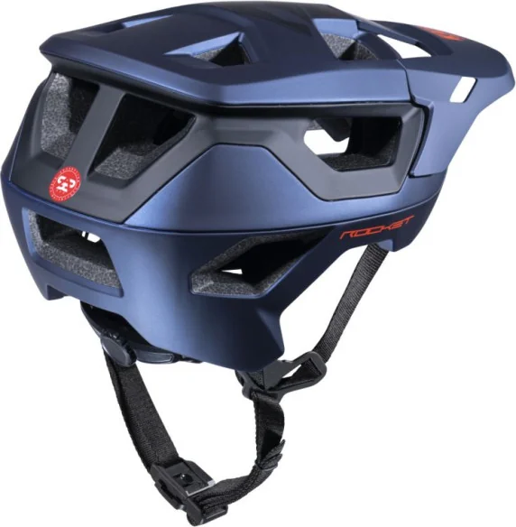 Casca Bike MTB Rocket Blue Orange