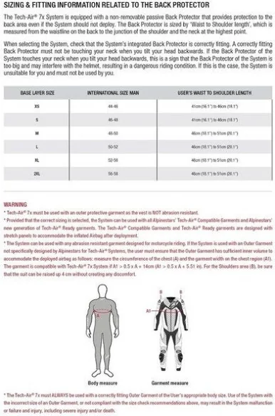 Vesta Moto Airbag Tech-Air 7X Black Red