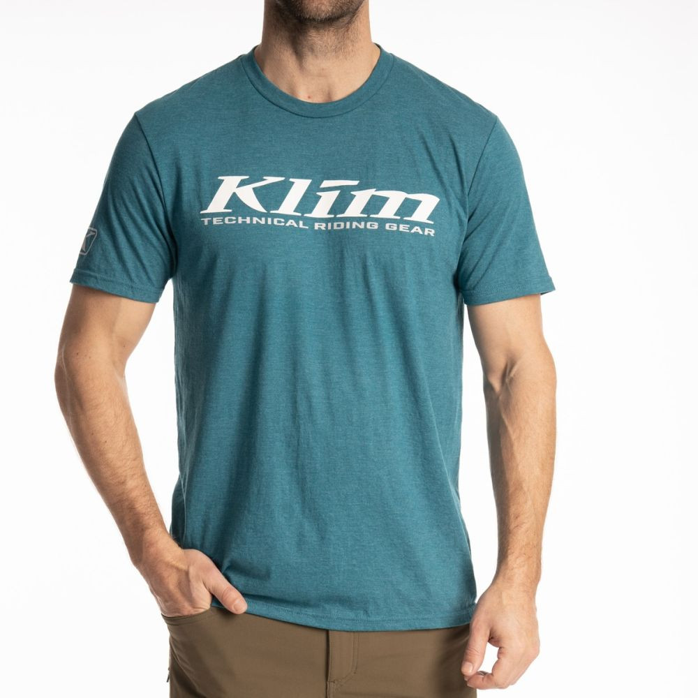 Tricou K Corp SS Heathered Teal-White | Klim 3778-000-120-563 - Moto24