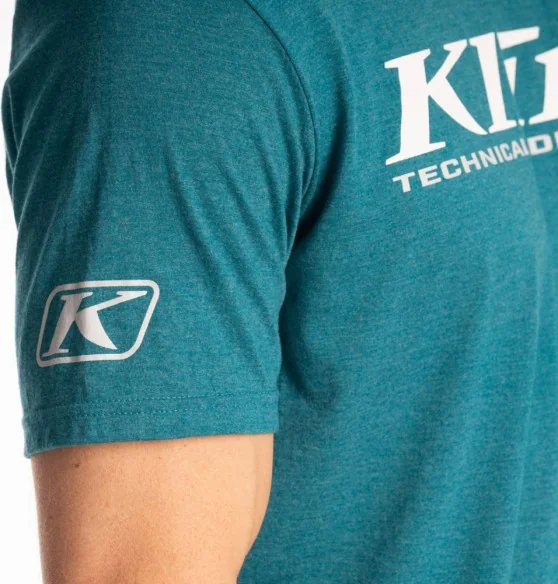 Tricou K Corp SS Heathered Teal White