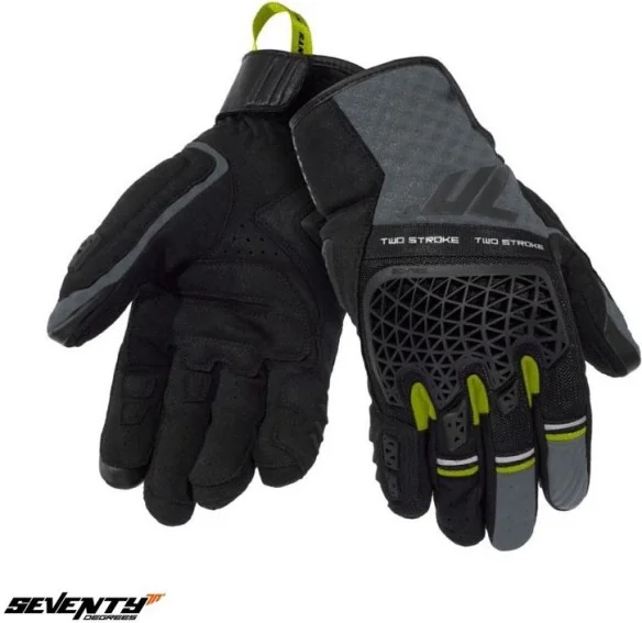 Manusi Moto Textile SD-N60 Two Stroke Black Grey Yellow Fluo