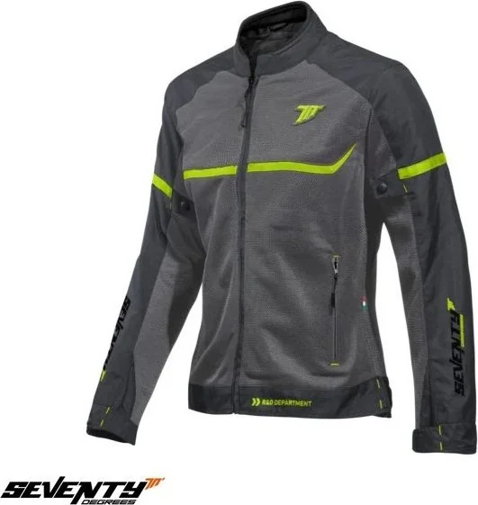 Geaca Moto Textila Dama SD-JR30.2 Mojave Grey Yellow Fluo