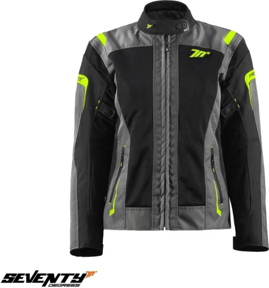 Geaca Moto Textila Dama SD-JT68 Sahara Grey Yellow Fluo