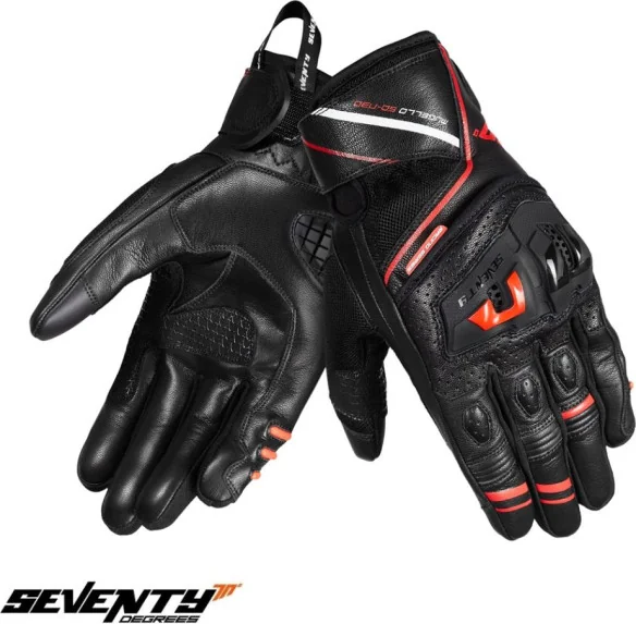 Manusi Moto Piele SD-N30 Mugello Black Red