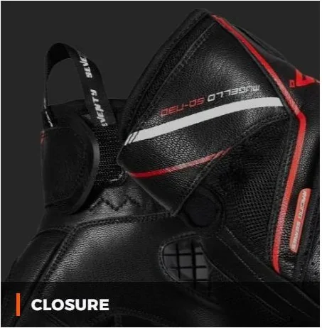 Manusi Moto Piele SD-N30 Mugello Black Red