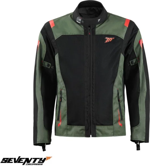 Geaca Moto Textila SD-JT66 Sahara Green Black Red