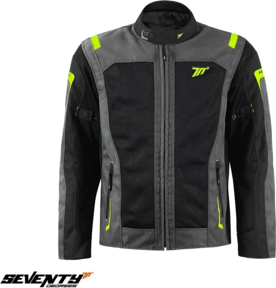 Geaca Moto Textila SD-JT66 Sahara Grey Yellow Fluo