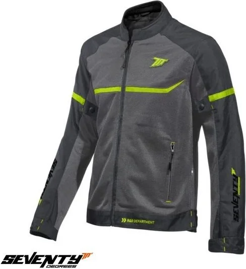 Geaca Moto Textila SD-JR30.1 Mojave Grey Yellow Fluo
