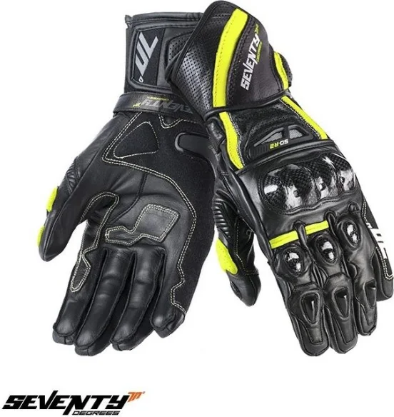 Manusi Moto Piele Copii SD-R2K Black Yellow