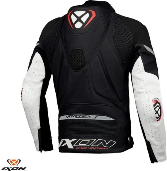 Geaca Moto Piele Vortex 3 MS Black White