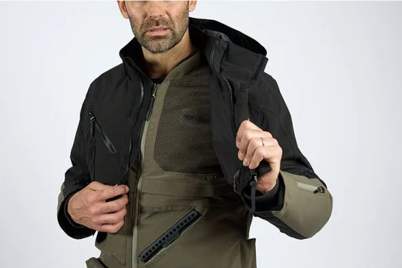 Geaca Moto Textila Etna Khaki Black