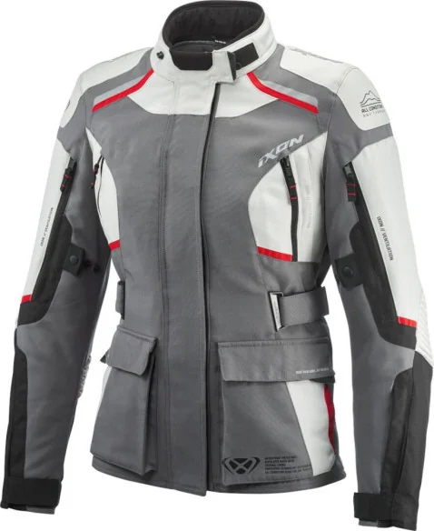 Geaca Moto Textila Dama Midgard LS Grey Black Red