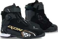 Ghete Moto Dama Bull 2 WP LS Black White Gold