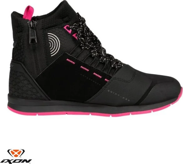 Ghete Moto Dama Freaky WP LS Black Fuchsia