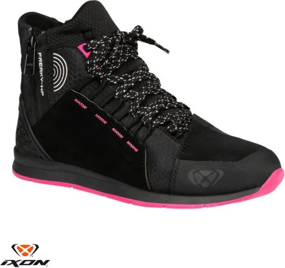 Ghete Moto Dama Freaky WP LS Black Fuchsia