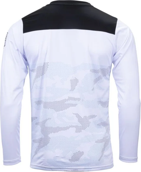 Tricou Bike MTB Elite Camo White Black Yellow Blue