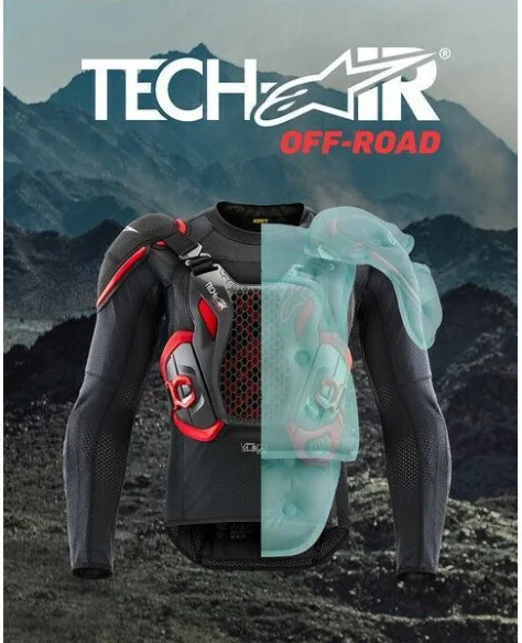 Vesta Moto Airbag Tech-Air Off-Road Black Red