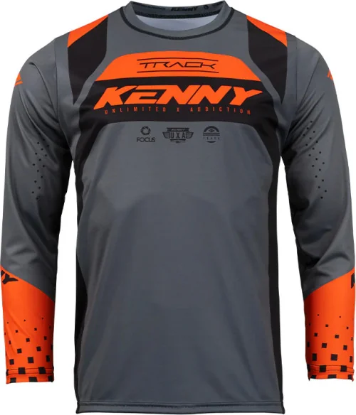 Kids MX-Enduro Jersey Track Grey-Black-Orange | Kenny 231-3403022-5048 - Moto24