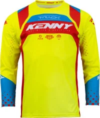 Kids MX-Enduro Jersey Track Neon Yellow-Red-Blue-White | Kenny 231-3403022-5092 - Moto24