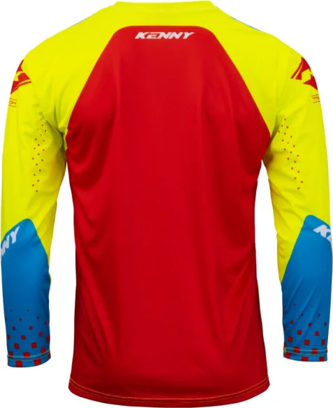 Kids MX-Enduro Jersey Track Neon Yellow-Red-Blue-White | Kenny 231-3403022-5092 - Moto24