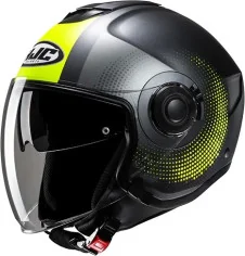Open-Face-Jet Moto Helmet i40 Pyle Black-Yellow-Grey 24 | HJC HJC171473 - Moto24