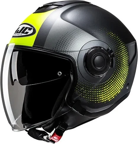 Open-Face-Jet Moto Helmet i40 Pyle Black-Yellow-Grey 24 | HJC HJC171473 - Moto24
