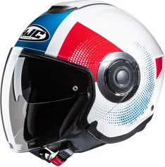 Open-Face-Jet Moto Helmet i40 Pyle White-Blue-Red 24 | HJC HJC171421 - Moto24