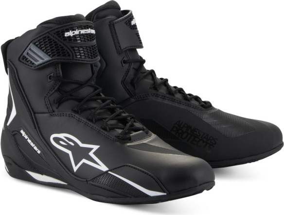 Ghete Moto Faster-4 V4 Black White 25
