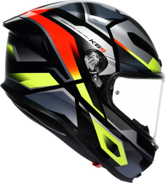 Casca Moto Full-Face K6 S Agv E2206 Mplk Erazer Black Red Yellow Fluo
