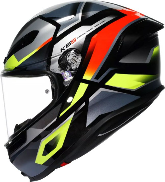 Casca Moto Full-Face K6 S Agv E2206 Mplk Erazer Black Red Yellow Fluo