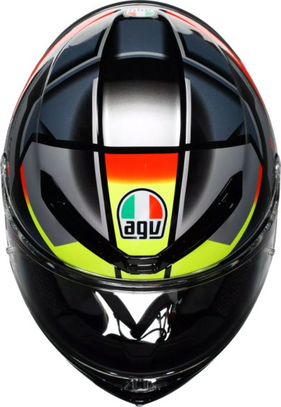 Casca Moto Full-Face K6 S Agv E2206 Mplk Erazer Black Red Yellow Fluo