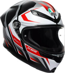 Casca Moto Full-Face K6 S Agv E2206 Mplk Karve Matt Black White Red