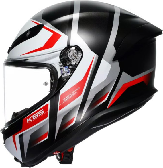 Casca Moto Full-Face K6 S Agv E2206 Mplk Karve Matt Black White Red