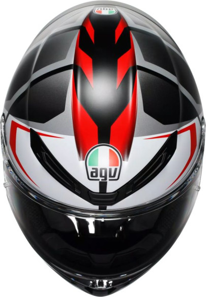 Casca Moto Full-Face K6 S Agv E2206 Mplk Karve Matt Black White Red
