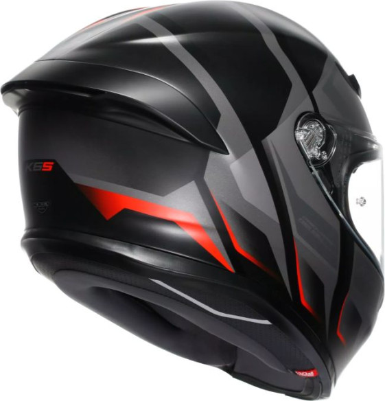 Casca Moto Full-Face K6 S Agv E2206 Mplk Karve Matt Black Grey Red