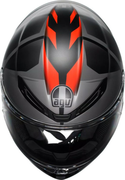 Casca Moto Full-Face K6 S Agv E2206 Mplk Karve Matt Black Grey Red