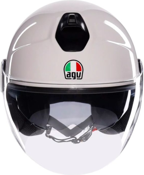 Casca Moto Open-Face Eteres Agv E2206 Levanto Black Silver Red