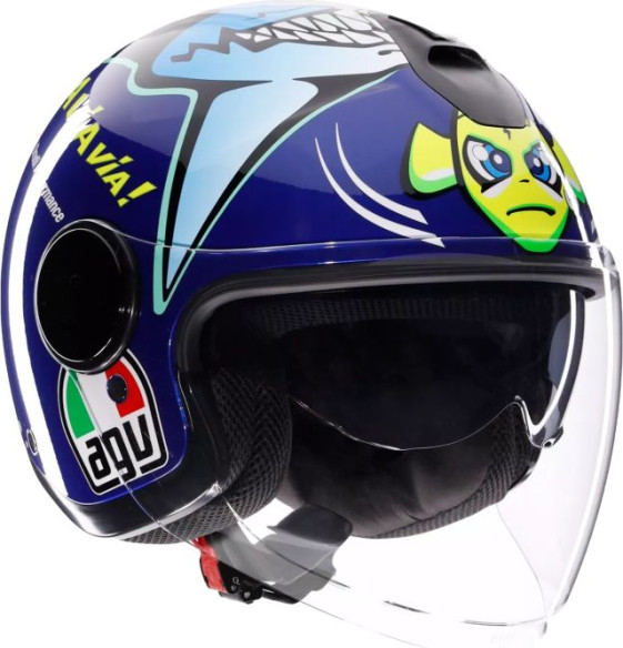 Casca Moto Open-Face Eteres Agv E2206 Rossi Misano 2015