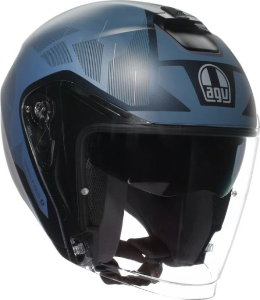 Casca Moto Open-Face Irides Agv E2206 Trieste Matt Blue Grey